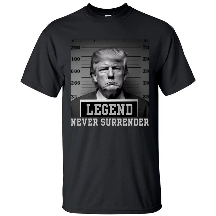 Trump never surrender 2024 Mugshot Tall T-Shirt