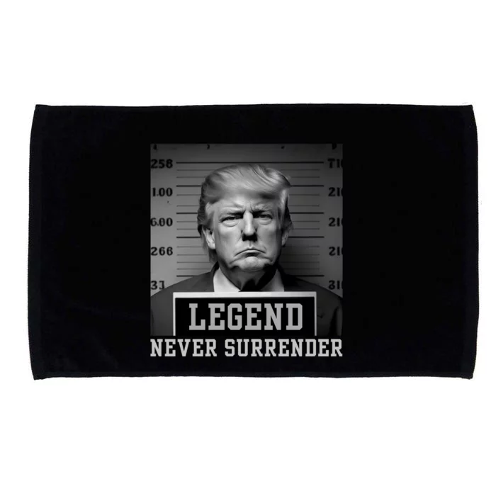 Trump never surrender 2024 Mugshot Microfiber Hand Towel