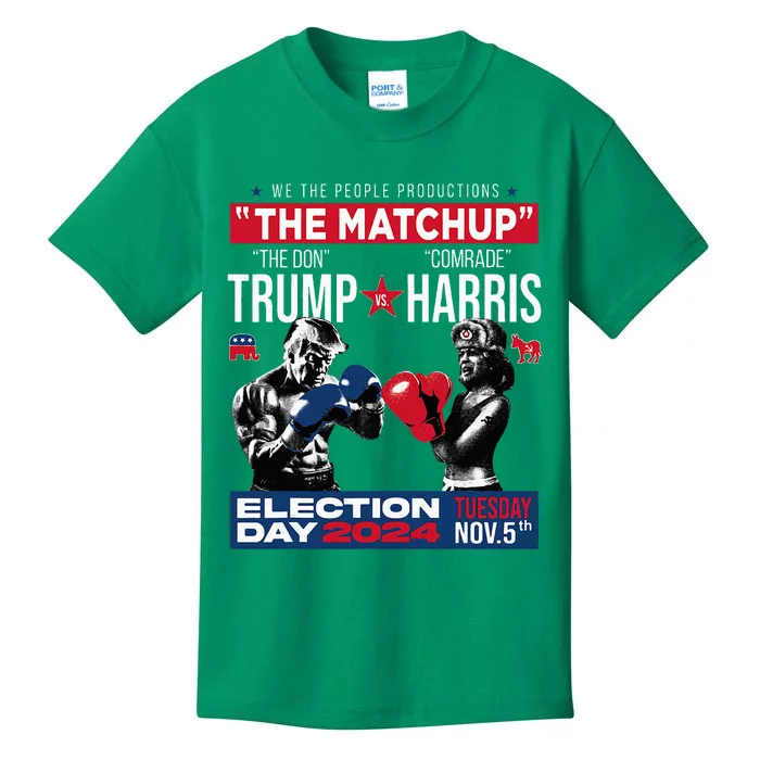 The Matchup The Don And Comrade Harris Pro Trump 2024 Kids T-Shirt