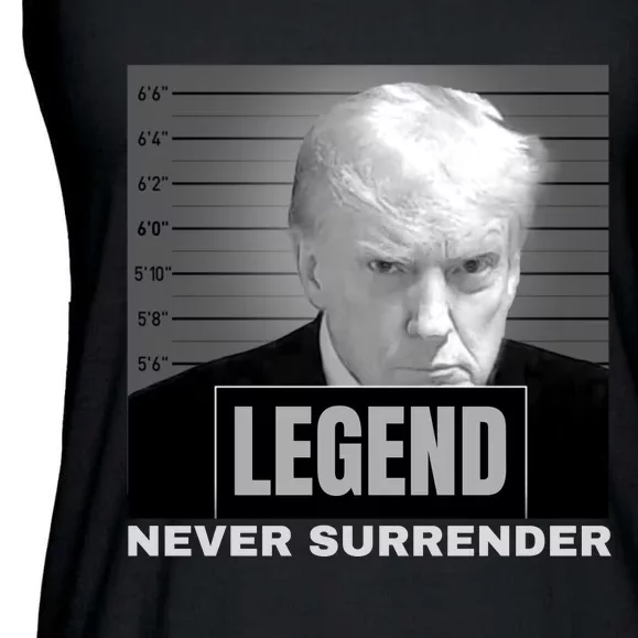 Trump never surrender 2024 Mugshot Ladies Essential Flowy Tank