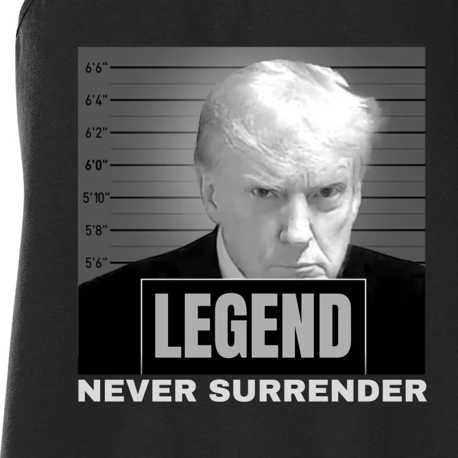 Trump never surrender 2024 Mugshot Women's Racerback Tank