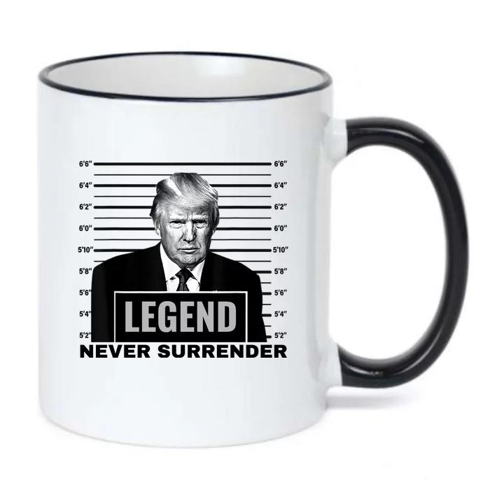 Trump never surrender 2024 Mugshot Black Color Changing Mug