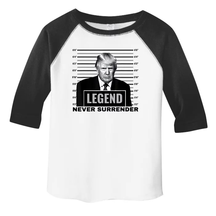 Trump never surrender 2024 Mugshot Toddler Fine Jersey T-Shirt