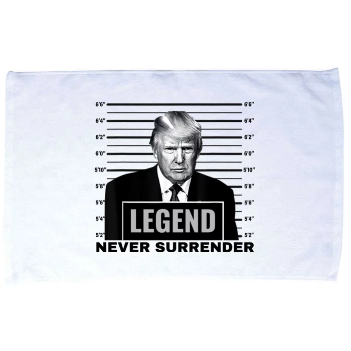 Trump never surrender 2024 Mugshot Microfiber Hand Towel