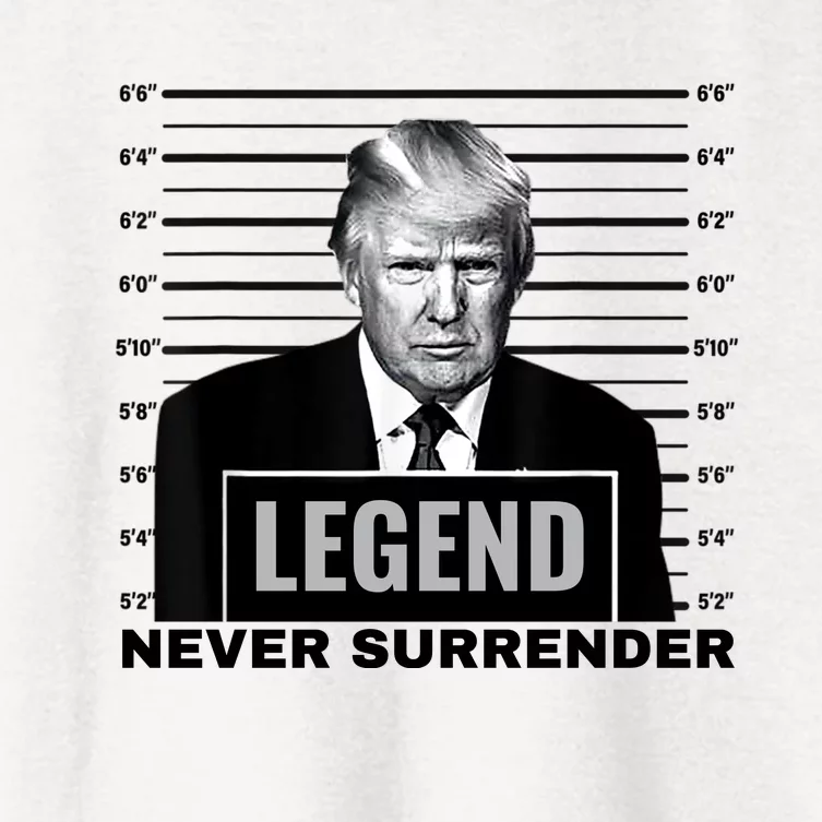 Trump never surrender 2024 Mugshot Women's Crop Top Tee