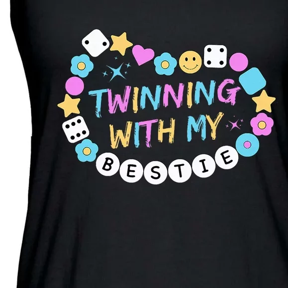 Twin Matching Twins Day Friend Twinning With My Bestie Twin Ladies Essential Flowy Tank