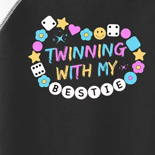 Twin Matching Twins Day Friend Twinning With My Bestie Twin Toddler Fine Jersey T-Shirt