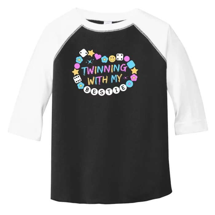 Twin Matching Twins Day Friend Twinning With My Bestie Twin Toddler Fine Jersey T-Shirt