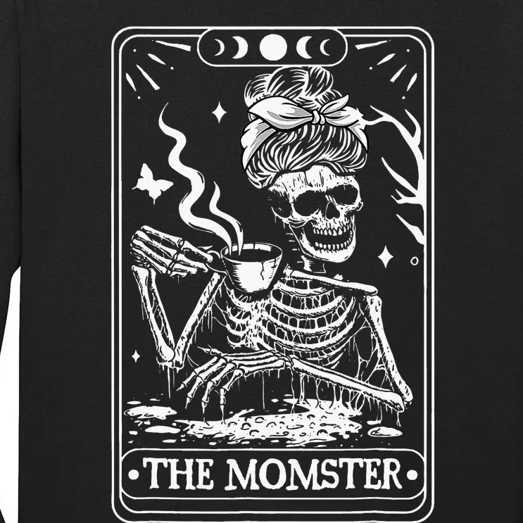 The Momster Tarot Card Skeleton Halloween Tall Long Sleeve T-Shirt