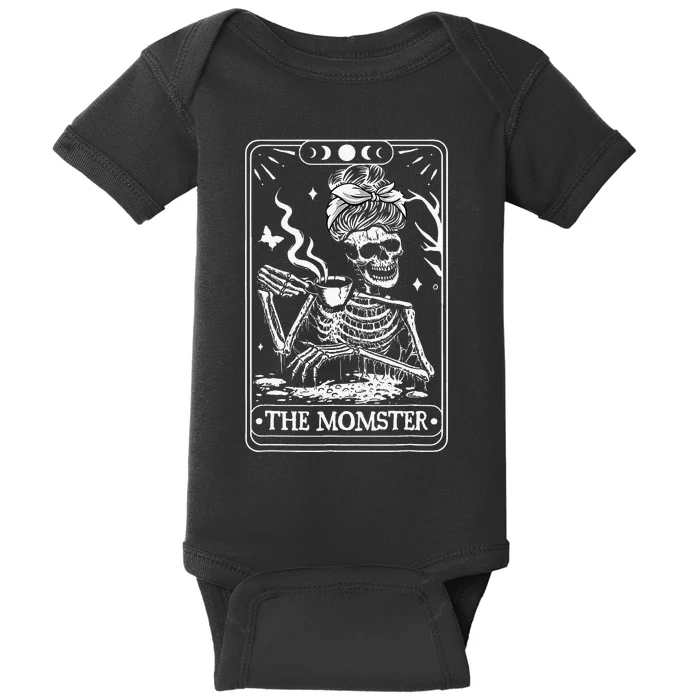 The Momster Tarot Card Skeleton Halloween Baby Bodysuit