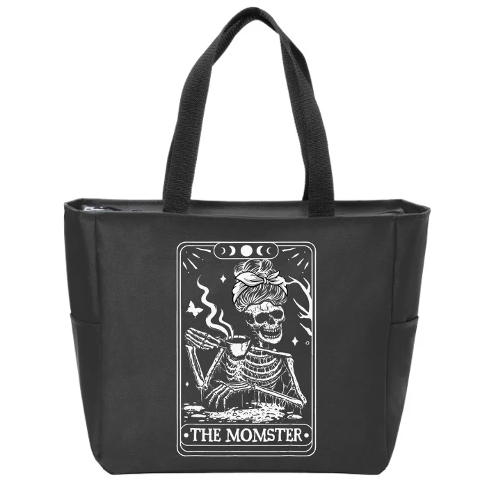 The Momster Tarot Card Skeleton Halloween Zip Tote Bag