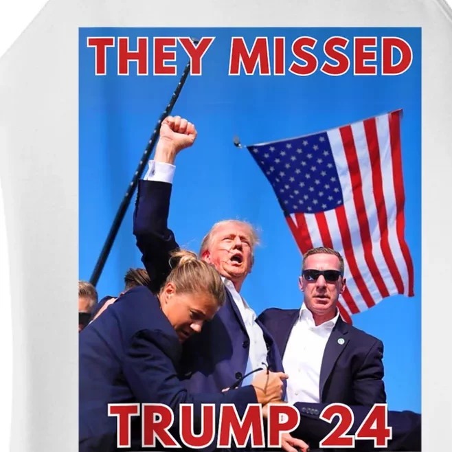 They Missed Trump 24 Donald Trump 2024 Usa Election Voting Women’s Perfect Tri Rocker Tank