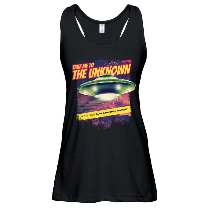 Take Me To The Unknown UFO Alien Ladies Essential Flowy Tank