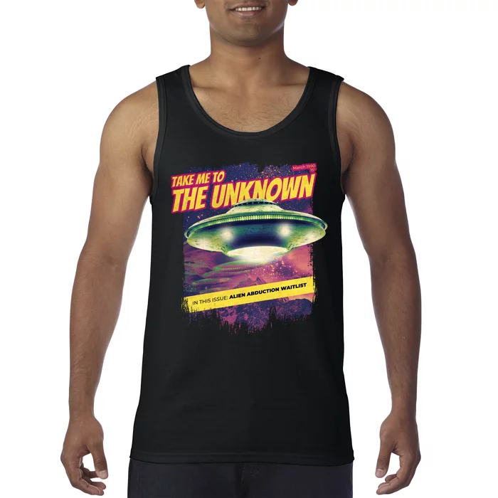 Take Me To The Unknown UFO Alien Tank Top