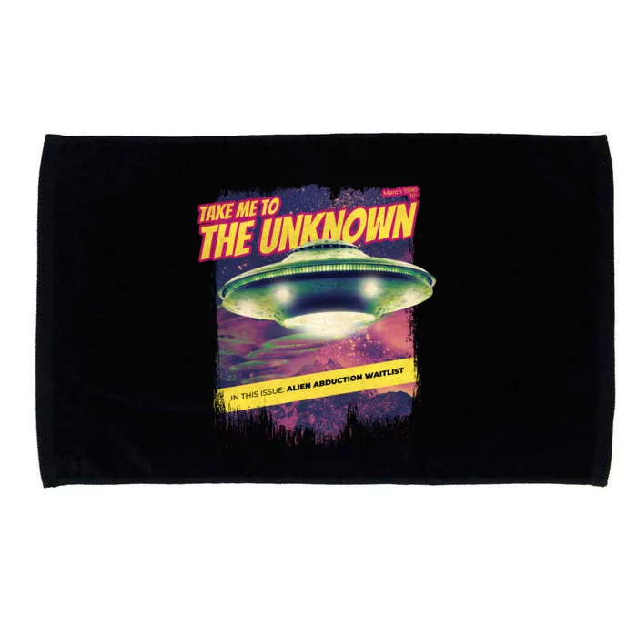 Take Me To The Unknown UFO Alien Microfiber Hand Towel