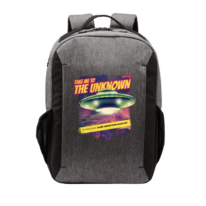 Take Me To The Unknown UFO Alien Vector Backpack