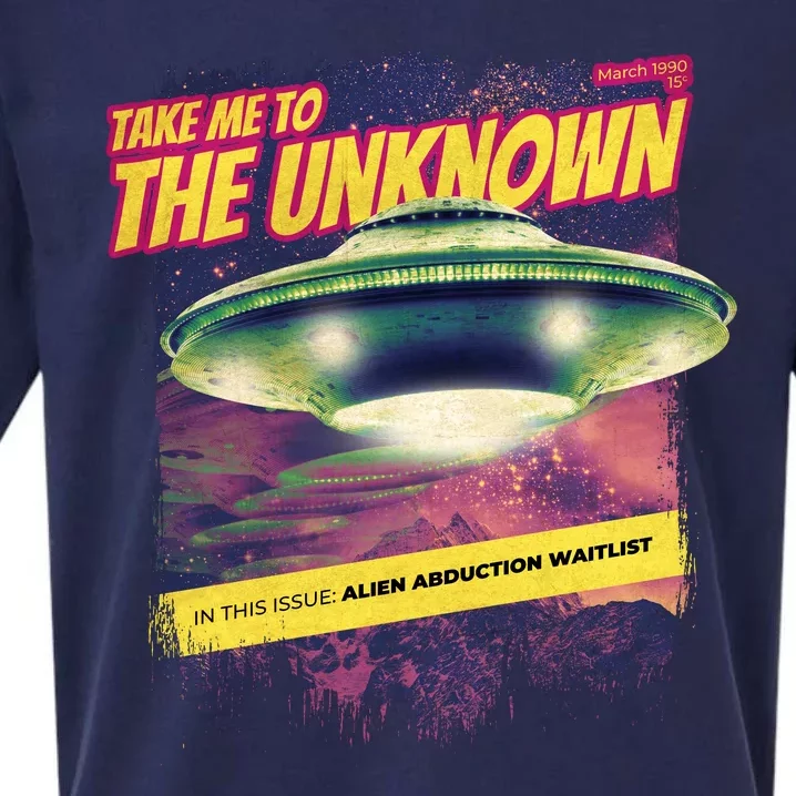 Take Me To The Unknown UFO Alien Sueded Cloud Jersey T-Shirt