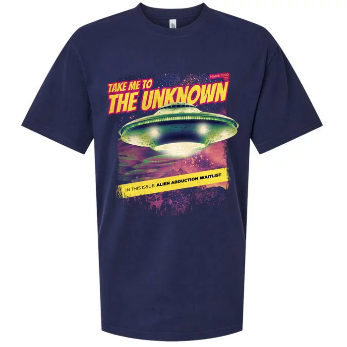 Take Me To The Unknown UFO Alien Sueded Cloud Jersey T-Shirt