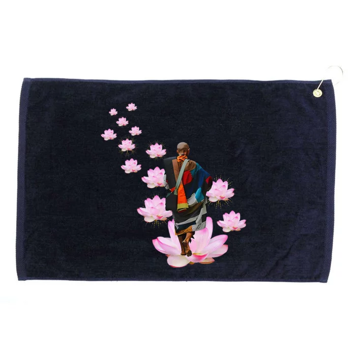 Thich Minh Tue Buddha Monks Moving Across The Vietnamese Grommeted Golf Towel