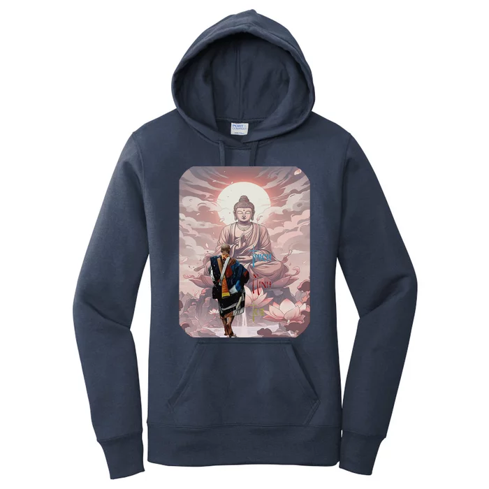 Thich Minh Tue On Back Monks Vietnamese Minh Tue Women's Pullover Hoodie