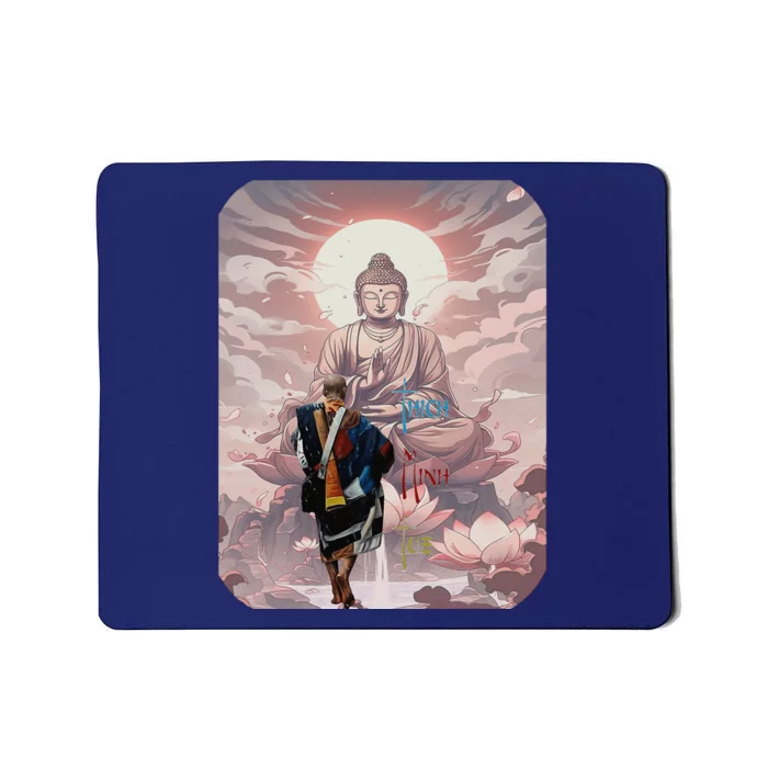 Thich Minh Tue On Back Monks Vietnamese Minh Tue Mousepad