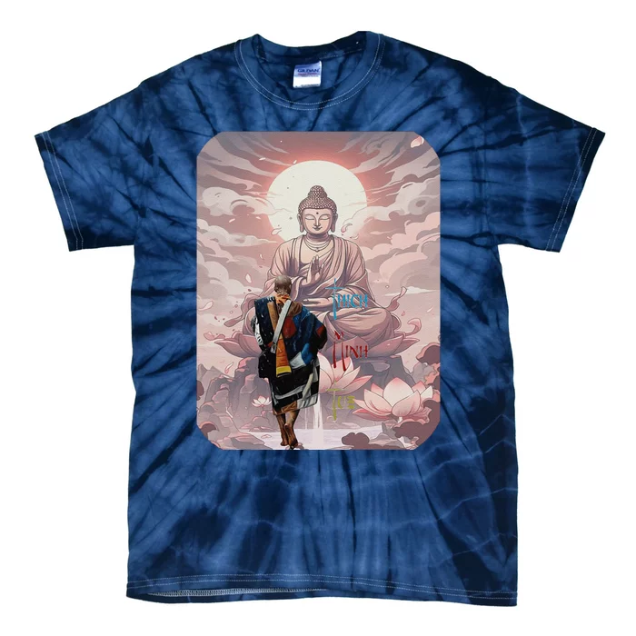 Thich Minh Tue On Back Monks Vietnamese Minh Tue Tie-Dye T-Shirt