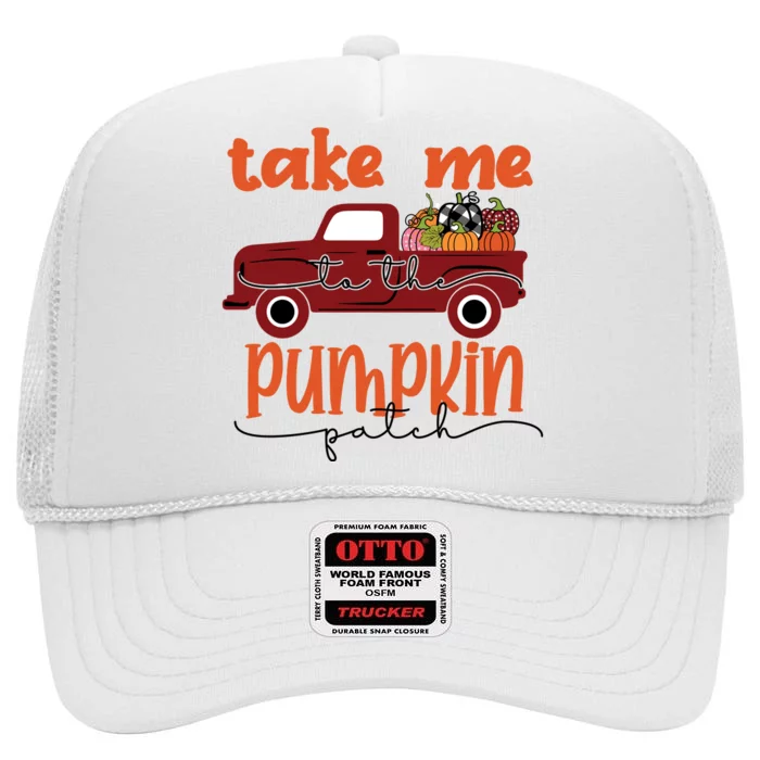 Take Me To The Pumpkin Patch High Crown Mesh Trucker Hat