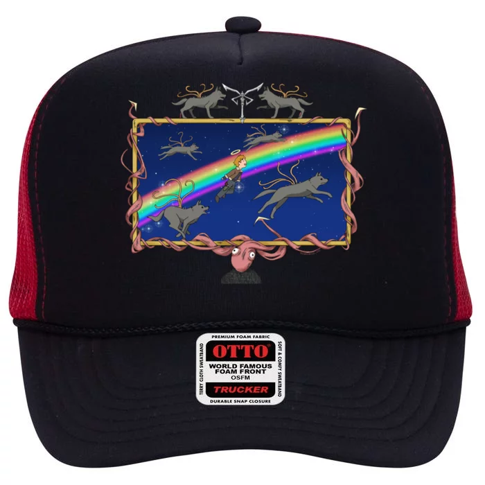 The Masterpiece Theater Im Tired High Crown Mesh Trucker Hat