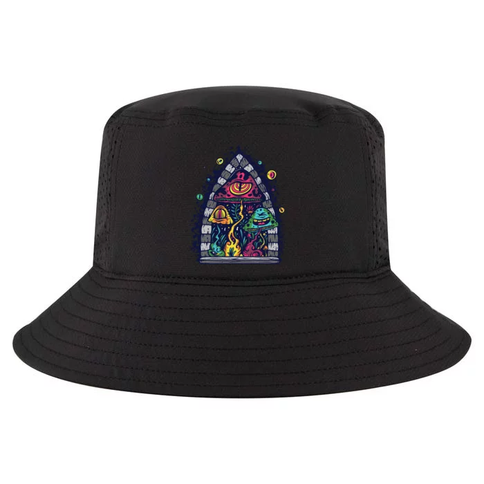 Trippy Mushrooms Cool Comfort Performance Bucket Hat