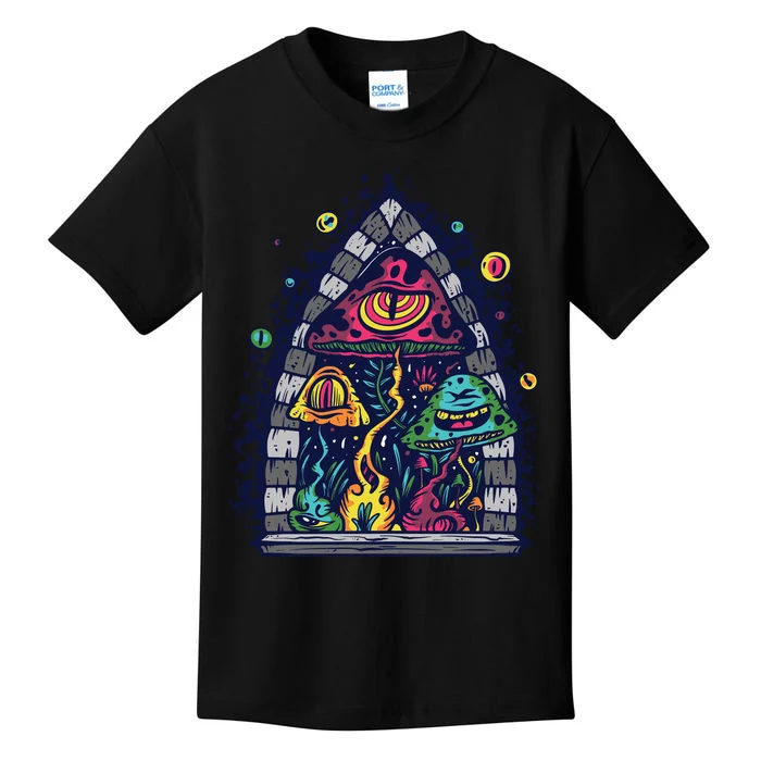 Trippy Mushrooms Kids T-Shirt