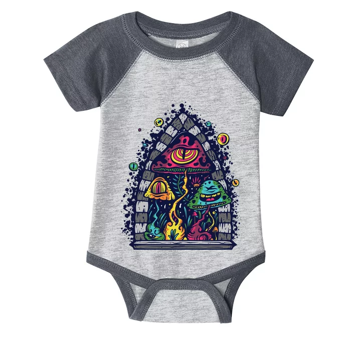 Trippy Mushrooms Infant Baby Jersey Bodysuit