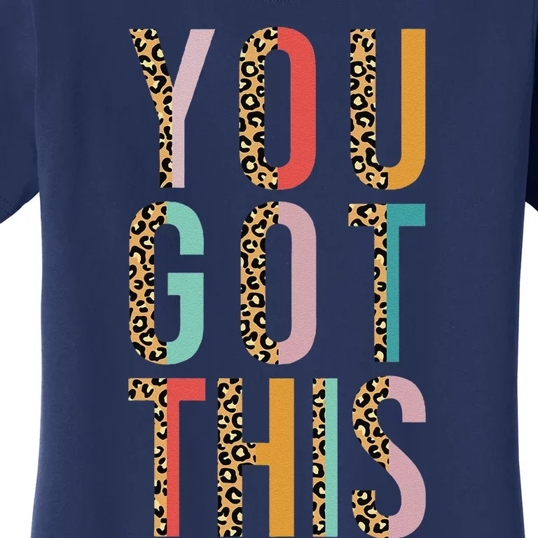 Test Motivational Testing Day Leopard For Teacher Test Day Women's T-Shirt