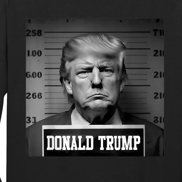 Trump Mugshot Trump Mug Shot Trending Tall Long Sleeve T-Shirt