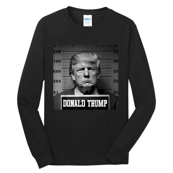 Trump Mugshot Trump Mug Shot Trending Tall Long Sleeve T-Shirt