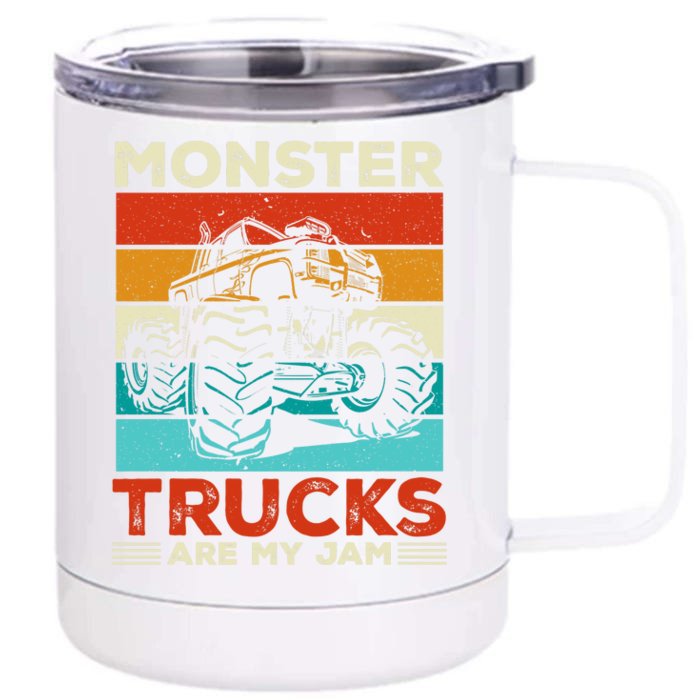 Toddler Monster Truck Are My Jam Costume Wo Boys Girls Premium Front & Back 12oz Stainless Steel Tumbler Cup