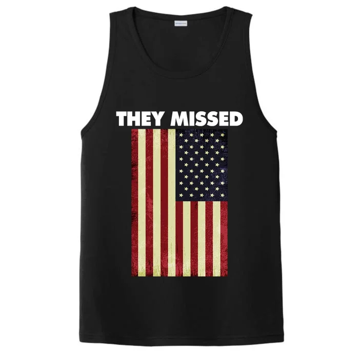 They Missed Trump Rally Shooting Gun Shot Performance Tank