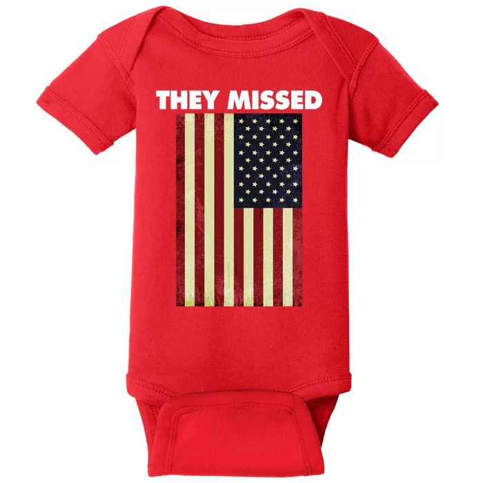 They Missed Trump Rally Shooting Gun Shot Baby Bodysuit