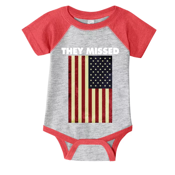 They Missed Trump Rally Shooting Gun Shot Infant Baby Jersey Bodysuit