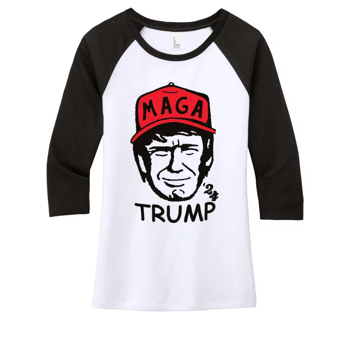 Trump Maga Women's Tri-Blend 3/4-Sleeve Raglan Shirt