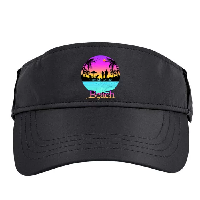 Take Me To The Beach With A Summer Couple Adult Drive Performance Visor