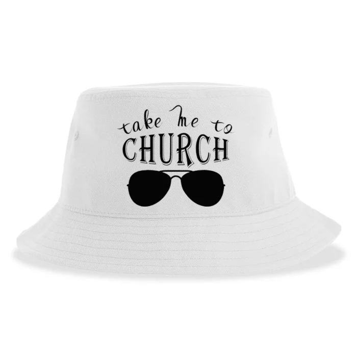 Take Me To The Church Christian Country Concert Sustainable Bucket Hat