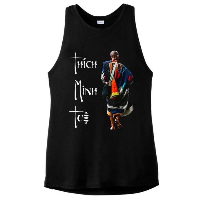 Thich Minh Tue Buddhist Monk Spiritual Journey Vietnam Ladies Tri-Blend Wicking Tank