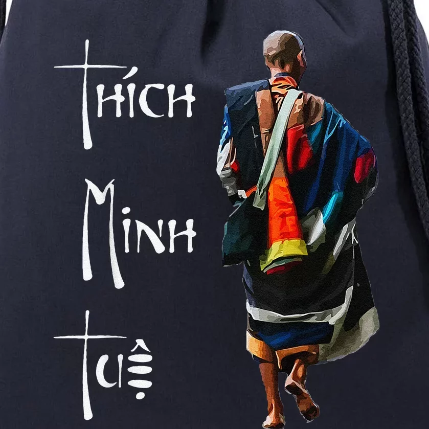 Thich Minh Tue Buddhist Monk Spiritual Journey Vietnam Drawstring Bag