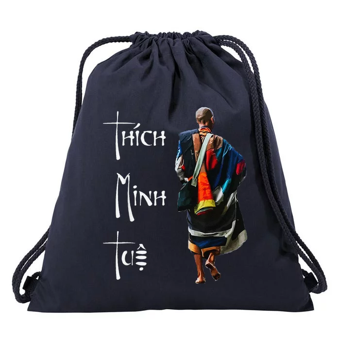 Thich Minh Tue Buddhist Monk Spiritual Journey Vietnam Drawstring Bag