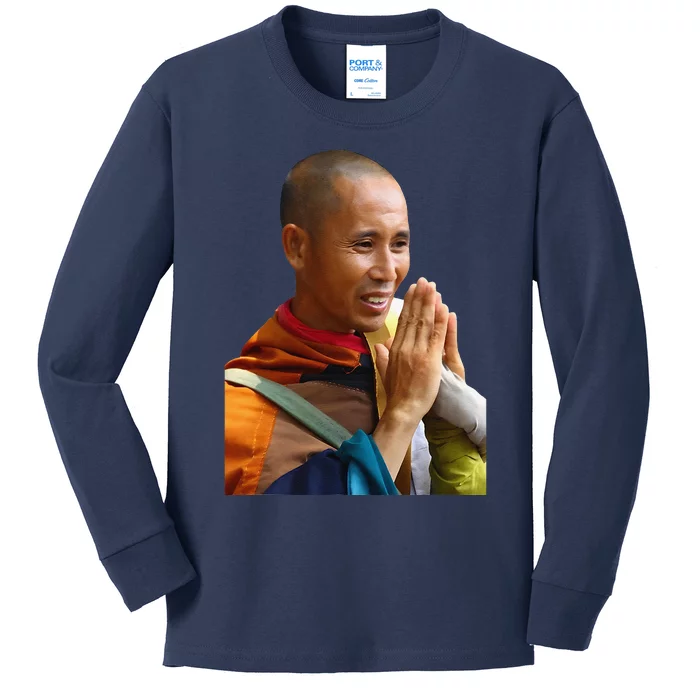 Thich Minh Tue Vietnamese Buddha Kids Long Sleeve Shirt