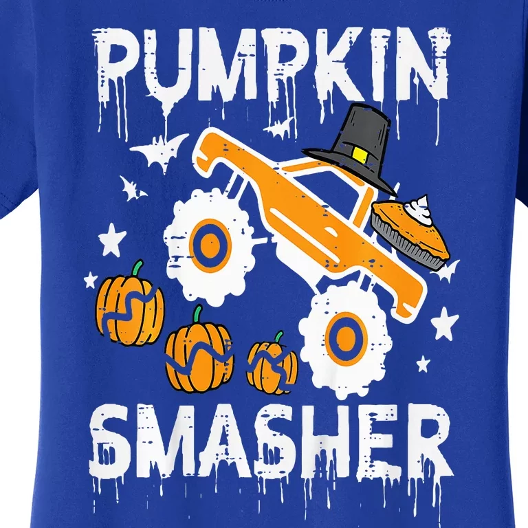 Thanksgiving Monster Truck Pumpkin Smasher Women's T-Shirt