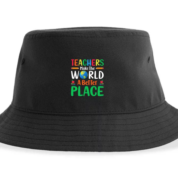 Teachers Make The World A Better Place Sustainable Bucket Hat