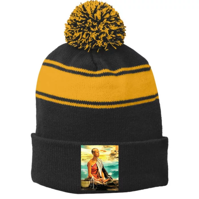 Thich Minh Tue Viet Nam Stripe Pom Pom Beanie