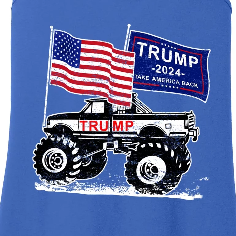 Trump Monster Truck Rally Trump Flag Trump 2024 Gift Ladies Essential Tank