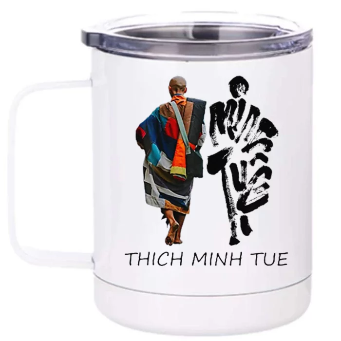 Thich Minh Tue Front & Back 12oz Stainless Steel Tumbler Cup